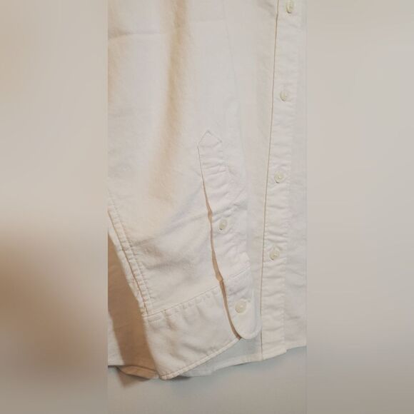 Large Uniqlo White Button-down Long Sleeve Collar Dress Shirt - Picture 5 of 7